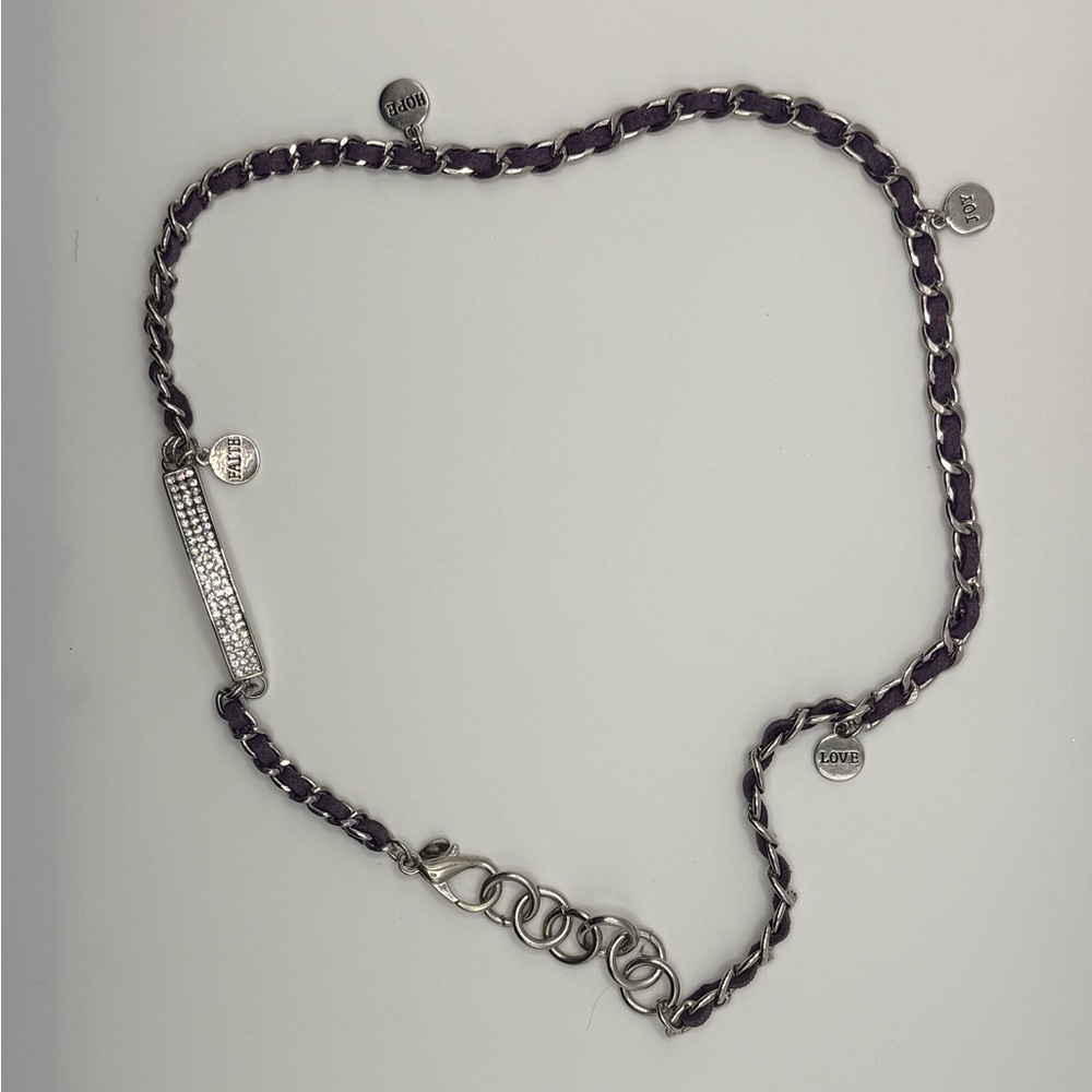 Premier Designs Playful Purple & Silver Wrap Bracelet - Picture 7 of 7